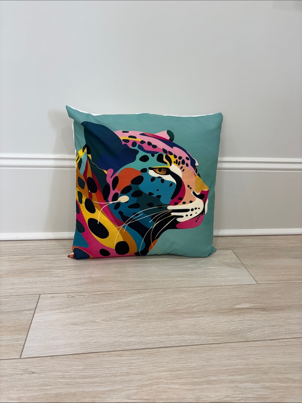 Leopard Head Decorative Throw Pillow COVERS (2)